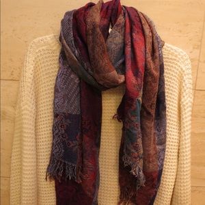 Multi-colored scarf.